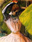 Ballet Corps Member Fixing Her Hair by Edgar Degas